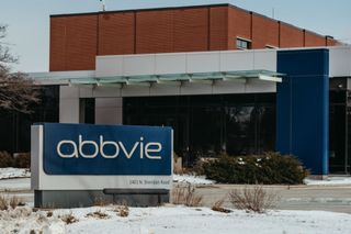 Outside the AbbVie building in Illinois