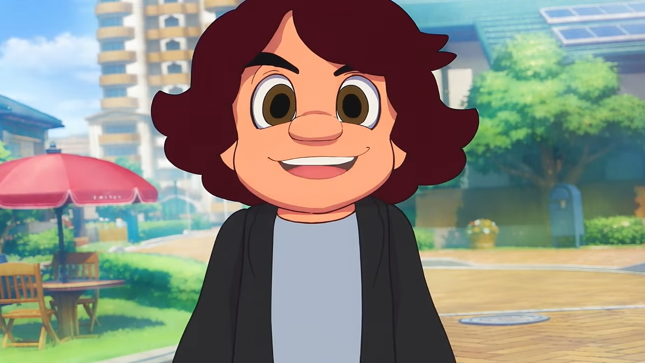 AR cartoon avatar used in recent Level-5 games presentation.