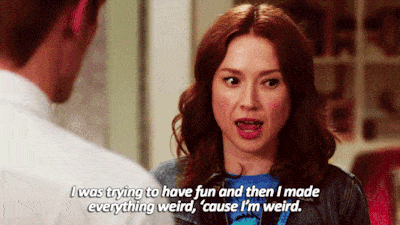 GIF - Kimmy Talking About Being Weird