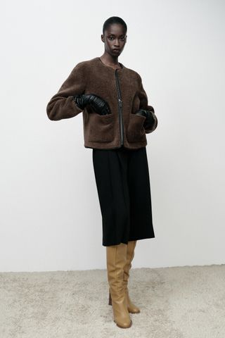 Jacket With Faux Shearling