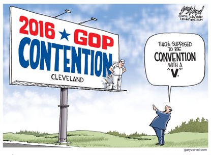 Political Cartoon U.S. GOP Convention 2016