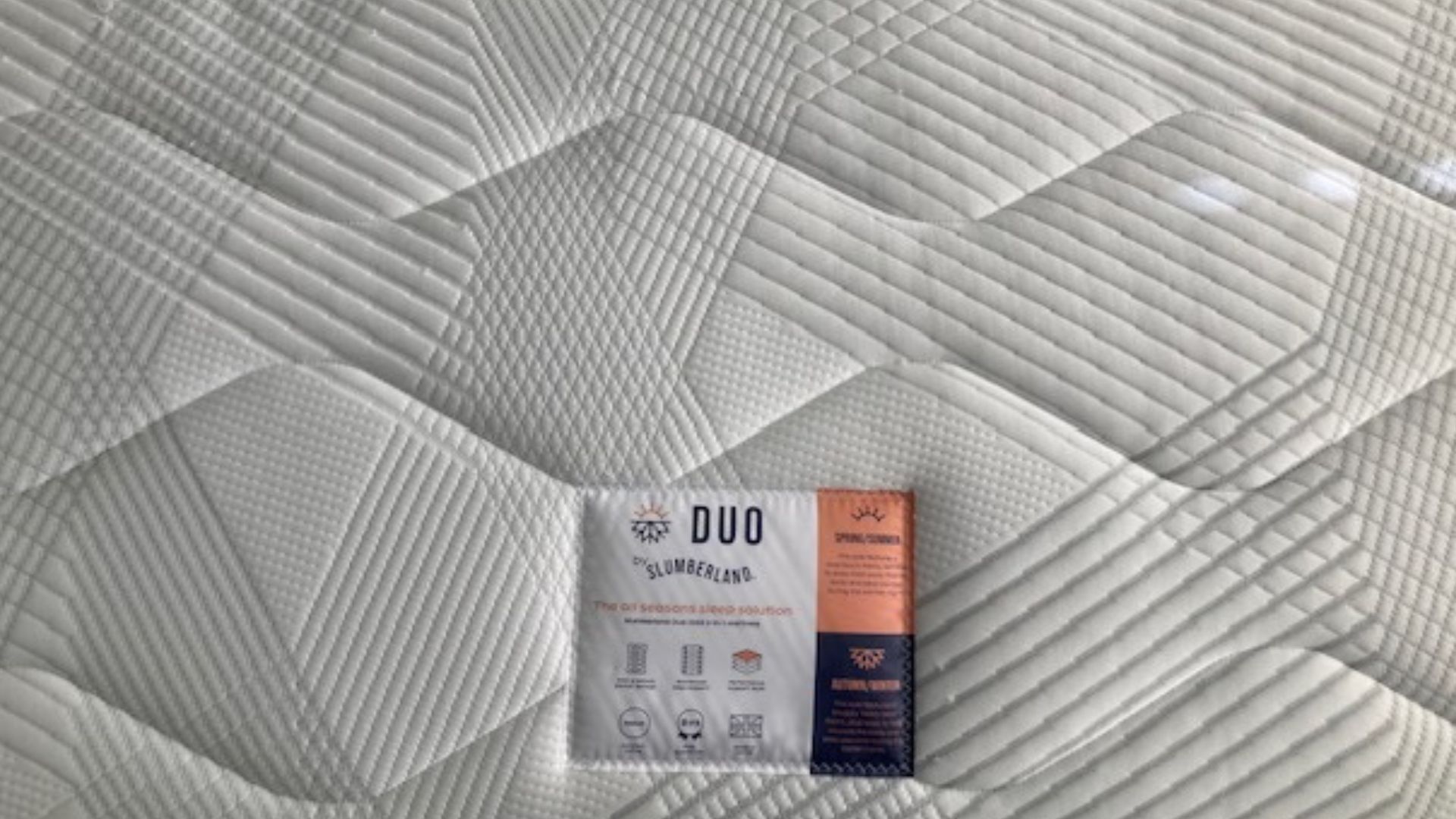 The Slumberland Duo 1400 2-in-1 Mattress in Linda Harrison's home being tested