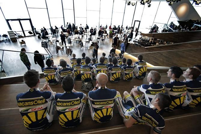 Relaxed atmoshphere for the 2013 Vacansoleil-DCM team presentation