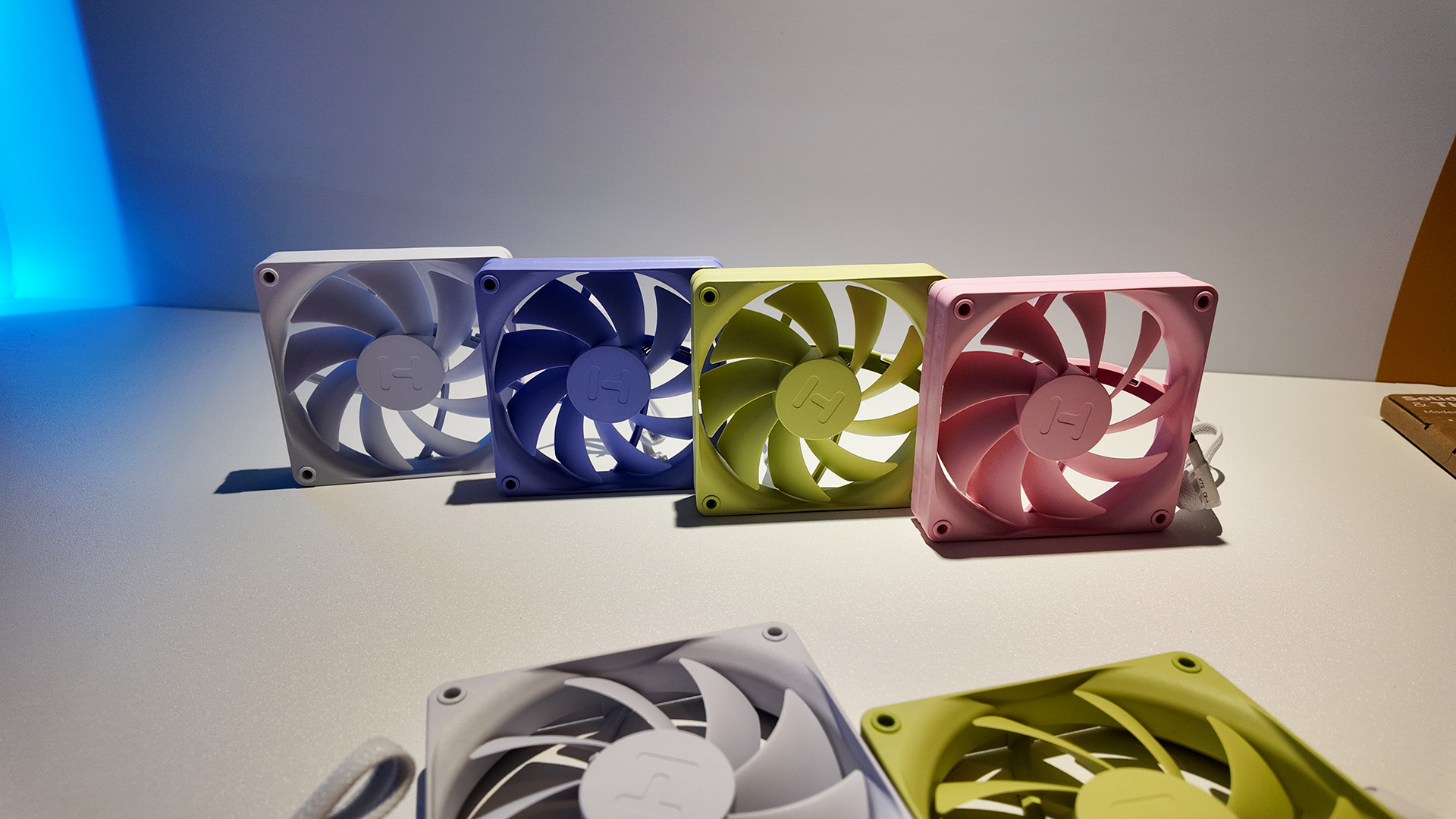 Hyte's booth at Computex 2025, where it showed off brand new colourful PC cases.