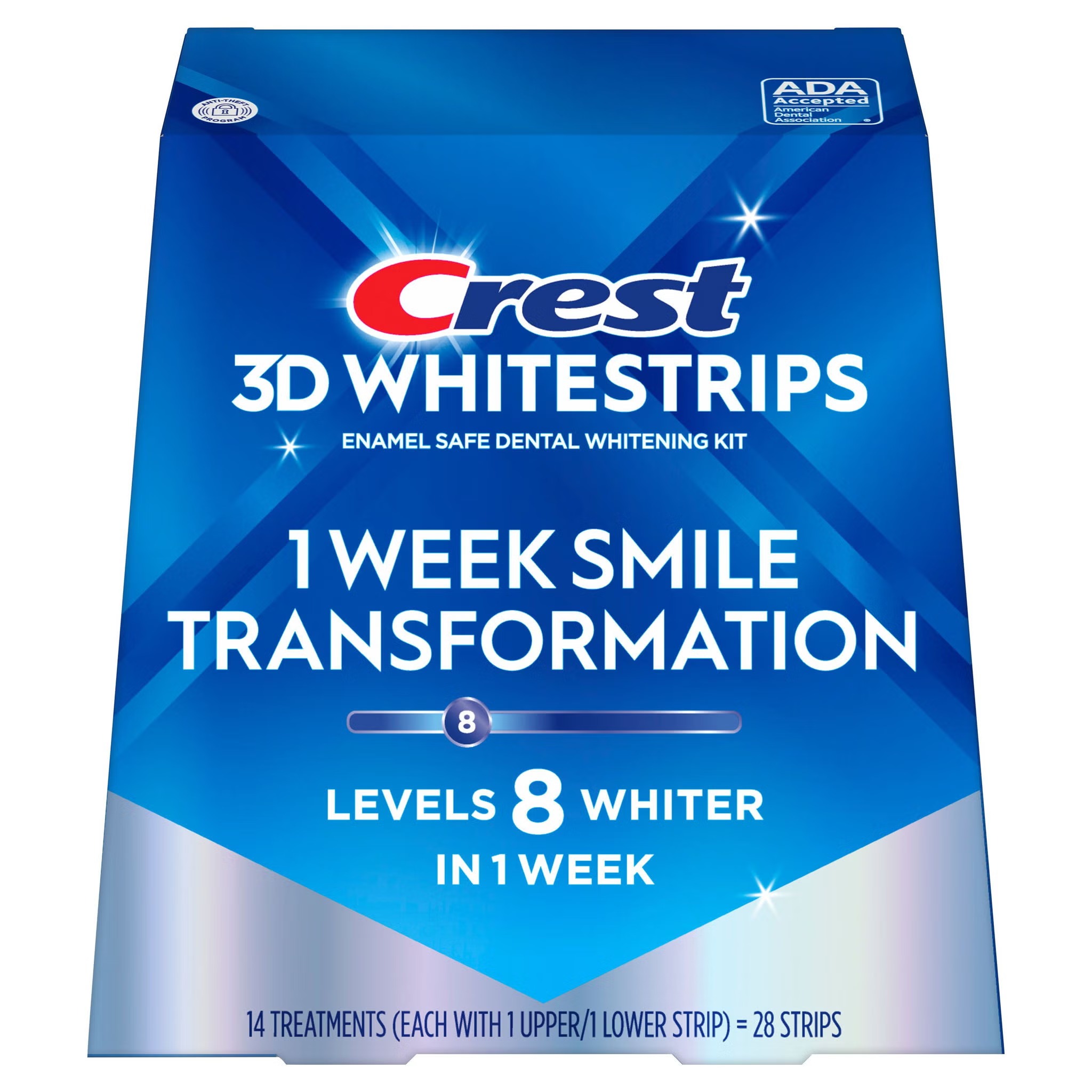 Crest, Crest 3d Whitestrips Dental Whitening Kit, Glamorous White, 14 Treatments
