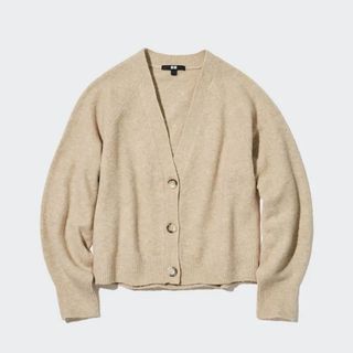 uniqlo beige knit cardigan