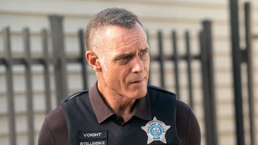 Voight looking wary wearing his bulletproof vest in Chicago P.D. Season 13x07