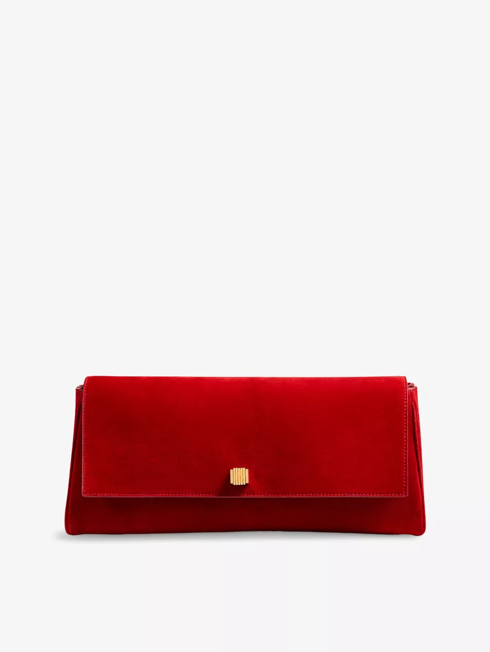 Audrey Suede Clutch Bag