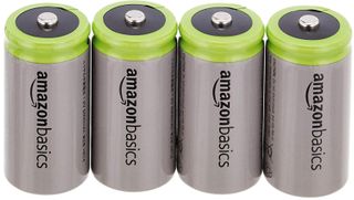 4 Rechargeable Amazon Basics C batteries 