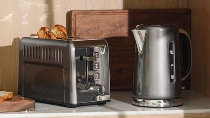 ProCook Gun Metal Toaster and Kettle