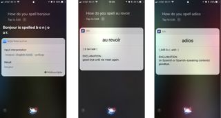 Ask Siri to spell a word, even words in a different language than your default