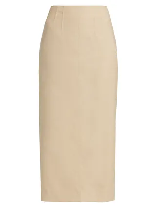 Veronica Beard, Kimpton Linen-Blend Pencil Skirt