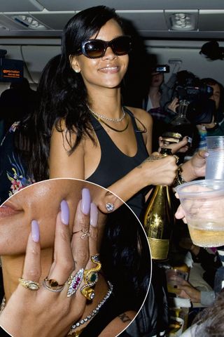 Rihanna's Lilac Nail Art