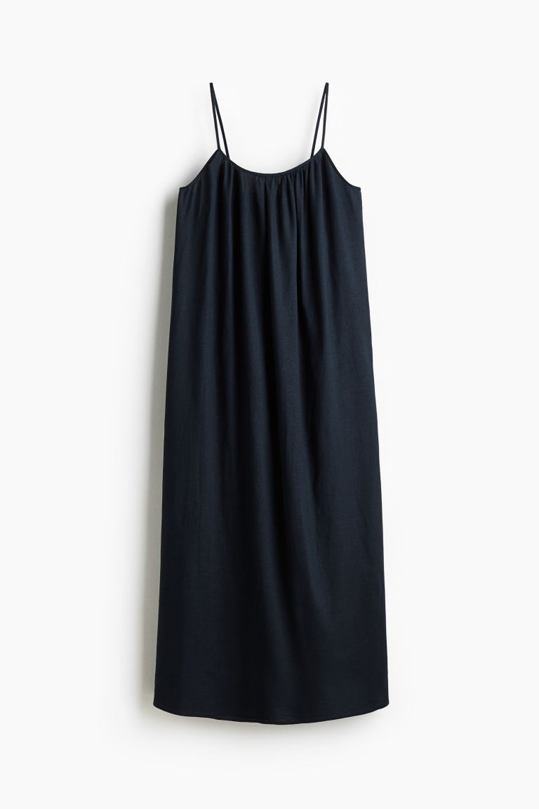 Linen-Blend Strappy Dress