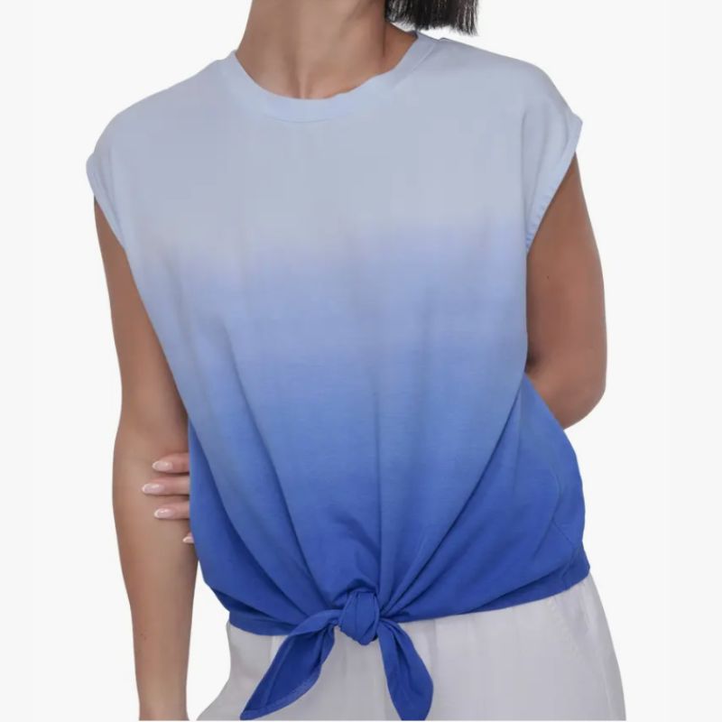 blue tie-dye tshirt