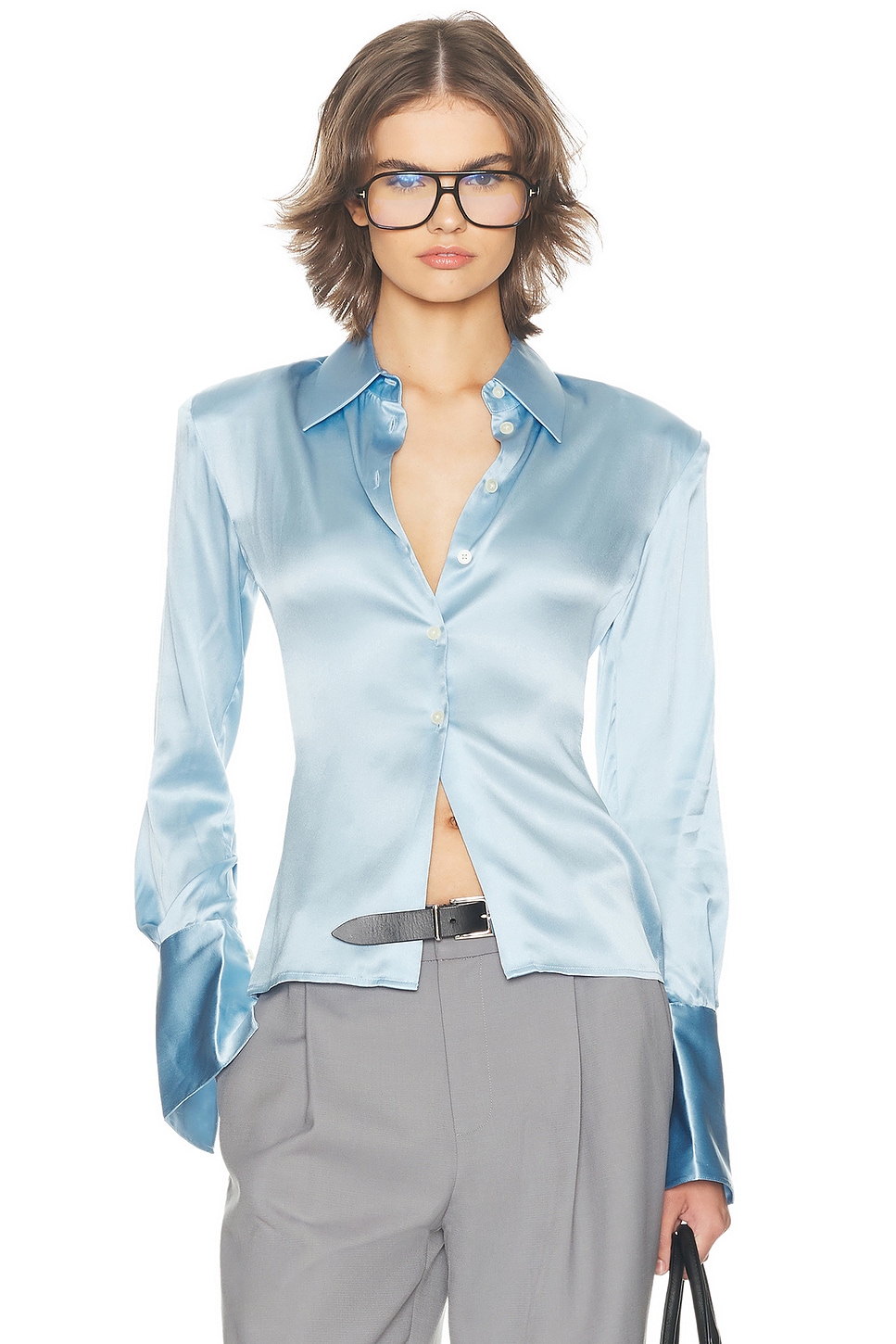 Silk charmeuse shirt