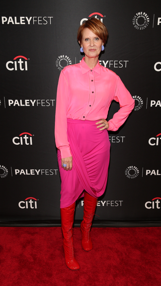 Cynthia Nixon attends "The Gilded Age" during 2022 PaleyFest NY at Paley Museum on October 09, 2022 in New York City