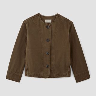 A brown minimalist jacket by Everlane