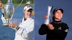 Nelly Korda and Lydia Ko with 2024 Major trophies