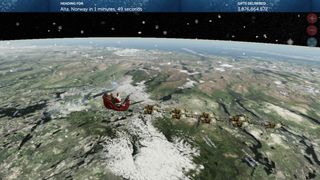 Santa en route to Norway via NORAD's Santa Tracker.