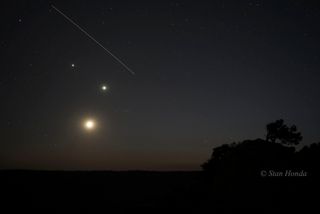 International Space Station with Venus, Jupiter and the Moon