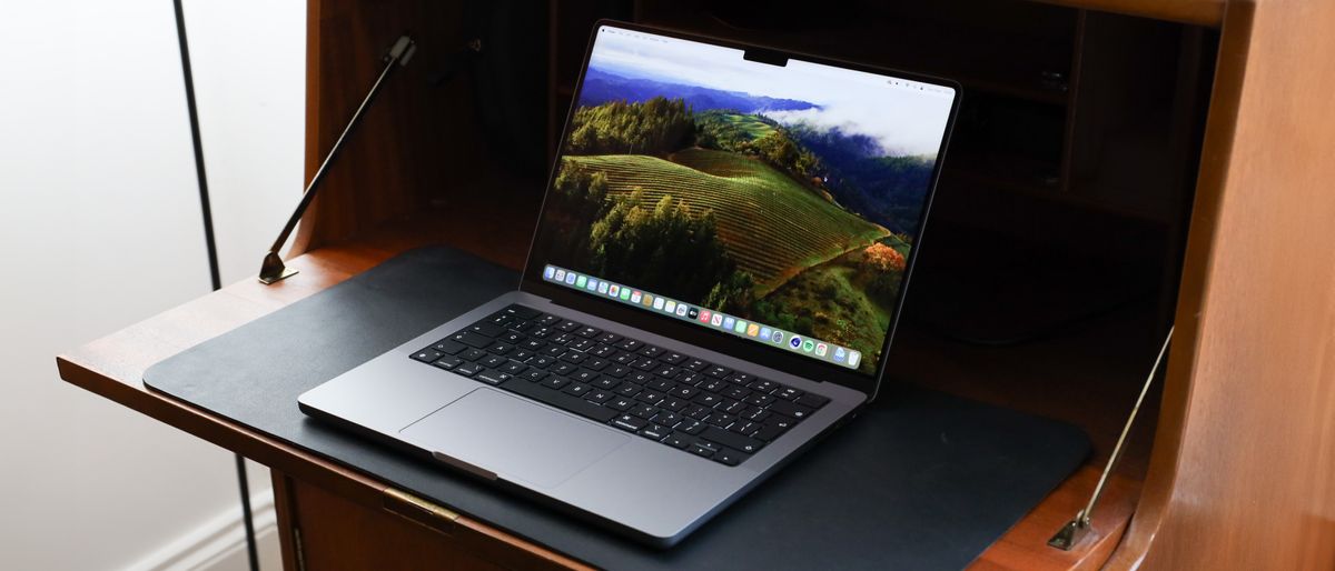 Apple MacBook Pro sitting on a desk