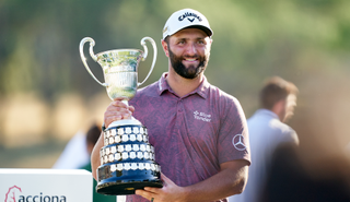 Jon Rahm holds the Open de Espana trophy in 2022