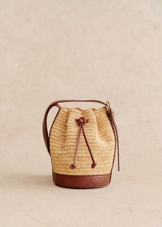 Mini Farrow Raphia Bucket - Natural Raffia - Raffia - Sézane