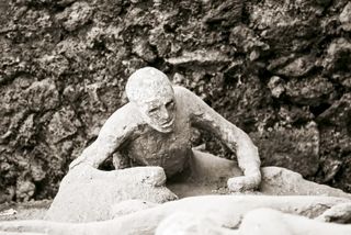 A victim who perished in Pompeii after Mount Vesuvius erupted in A.D. 79.