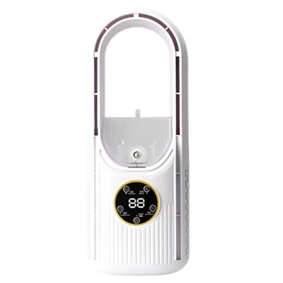 Portable Air 6 Speed Silent Timer Air Conditioner Cooler Leafless Electric Fan