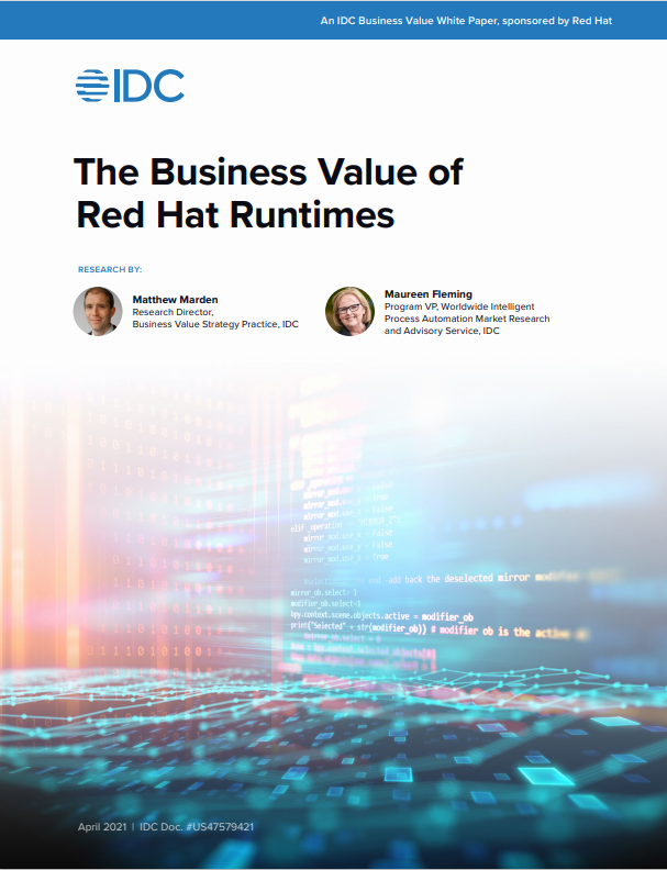 The business value of Red Hat Runtimes ITPro