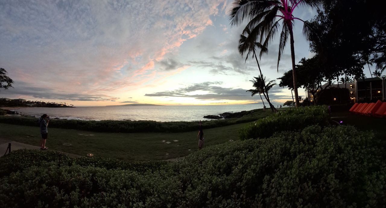 Maui shoreline at sunset panorama shot by Galaxy A35