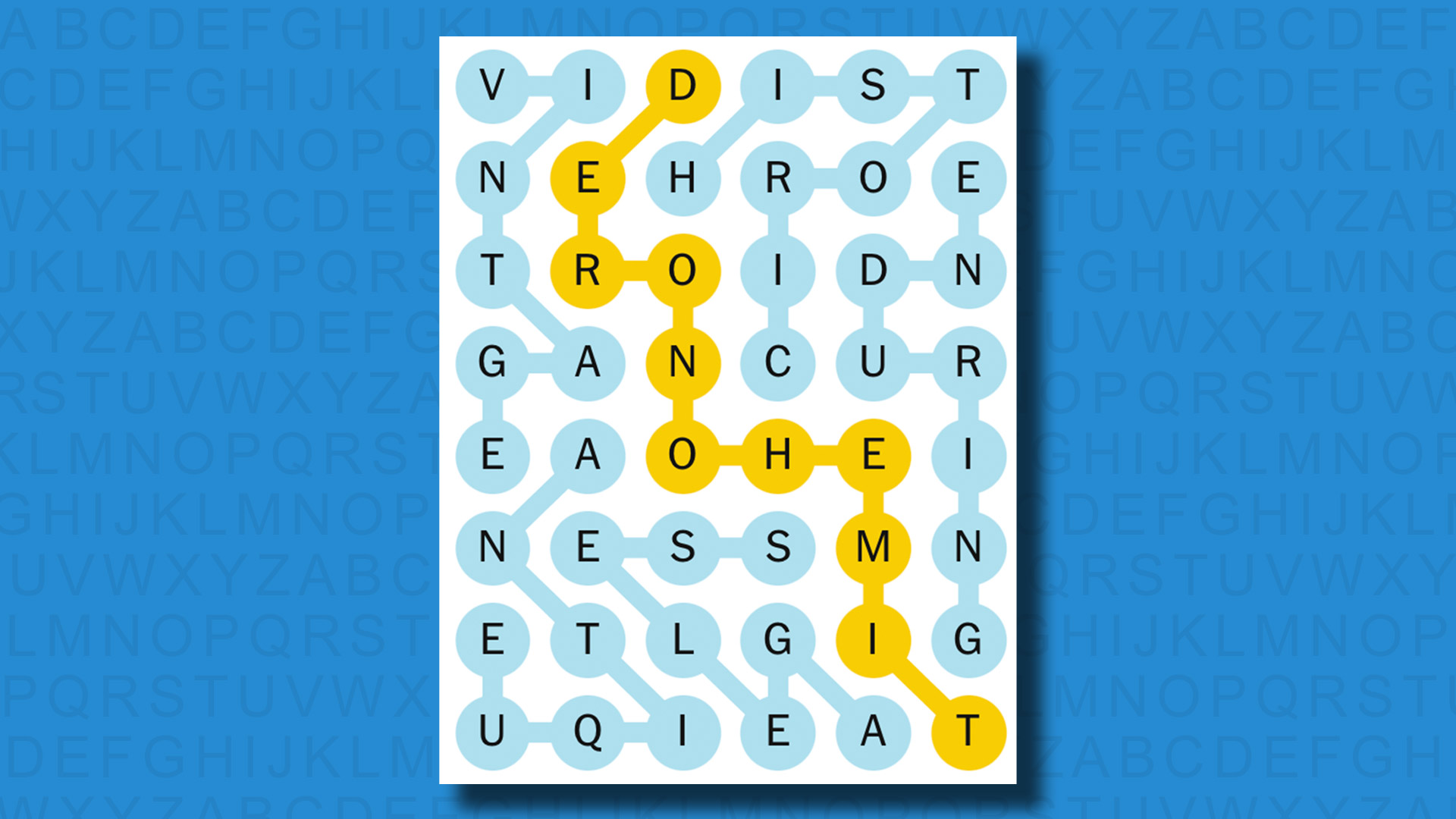 NYT Strands answers for game 558 on a blue background