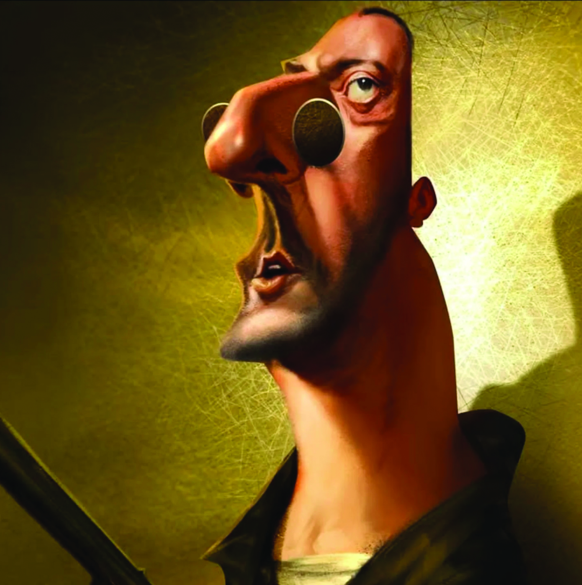 A caricature of Jean Reno by Luis Rojas