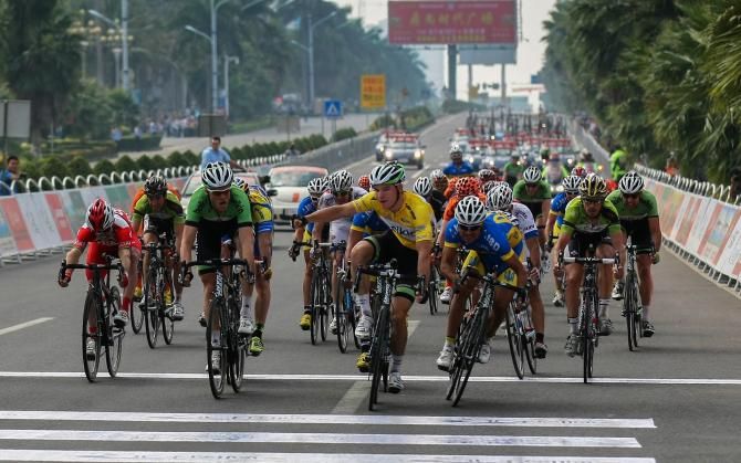 Moreno Hofland (Belkin Pro Cycling Team) wins stage 8 of the Tour of Hainan