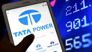 The Tata Power logo on a tablet