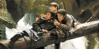Ke Huy Quan, Sean Astin, and Corey Feldman in The Goonies