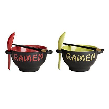 World Market Japanese Ceramic Ramen Bowl Set of 2 