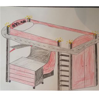 childrens dream bedroom drawing