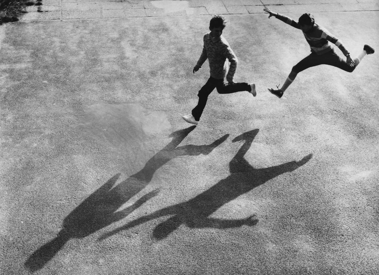 Boys running