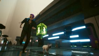 Cyberpunk 2077 photo mode with Nibbles and V