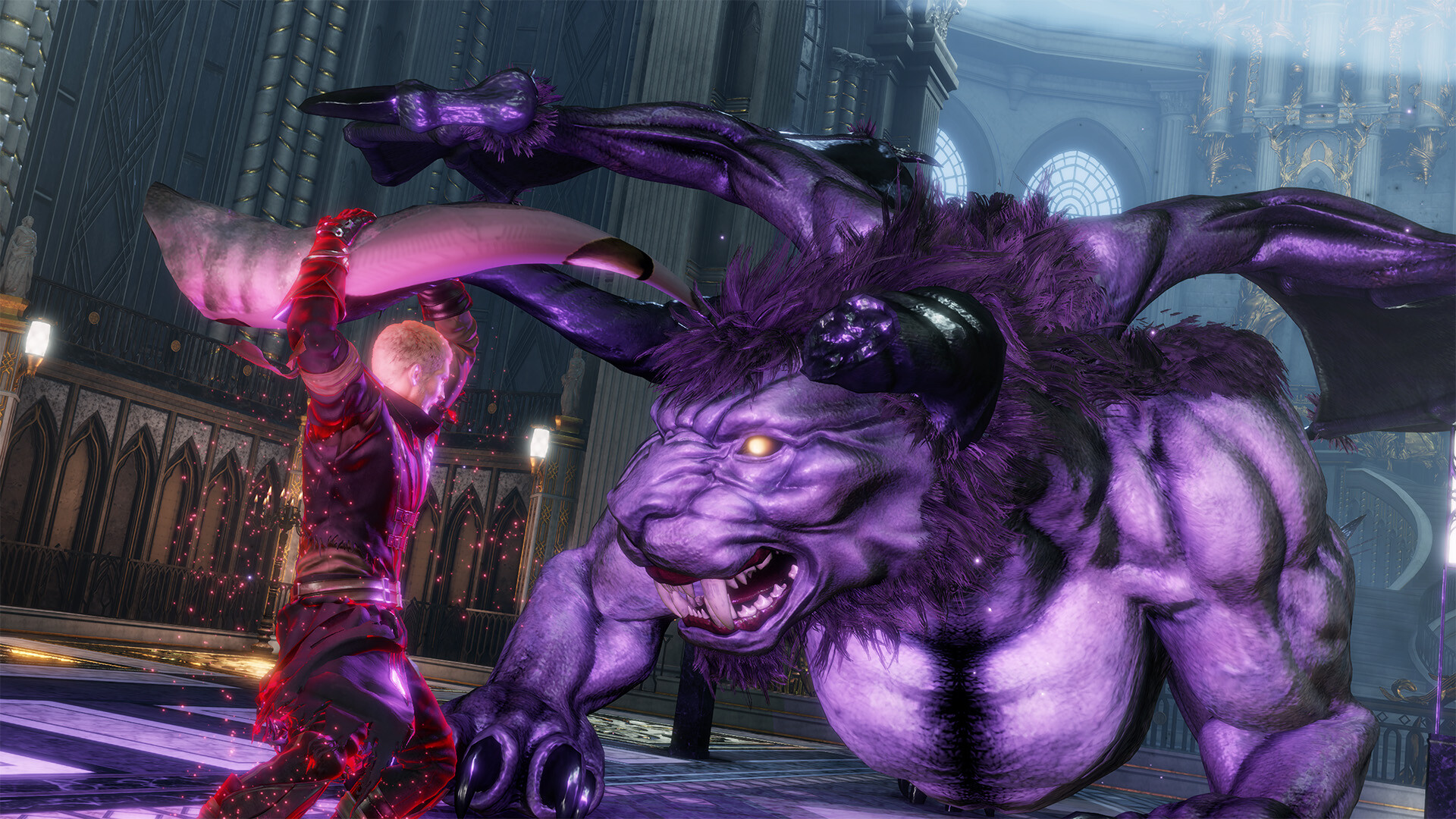 In Stranger of Paradise: Final Fantasy Origin, protagonist Jack Garland fights a Behemoth