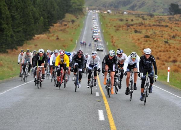Riders reach speeds in excess of 70kph on the descent off Gorge Hill