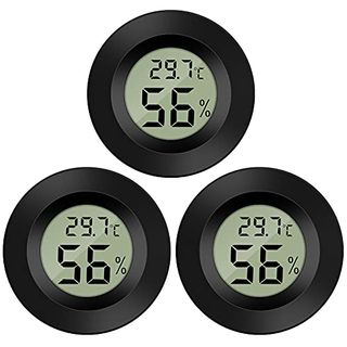 Thlevel 3-Pack Hygrometer Thermometer Digital Monitor Humidity Meter Gauge for Humidifiers Dehumidifiers Greenhouse Basement Babyroom