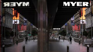 Myer storefront in Bourke Street Mall, Melbourne
