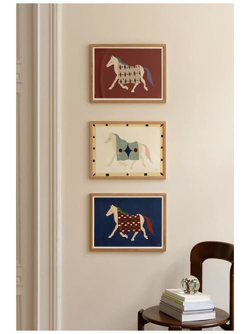 The Poster Club Horse Bordo Wall Art Print