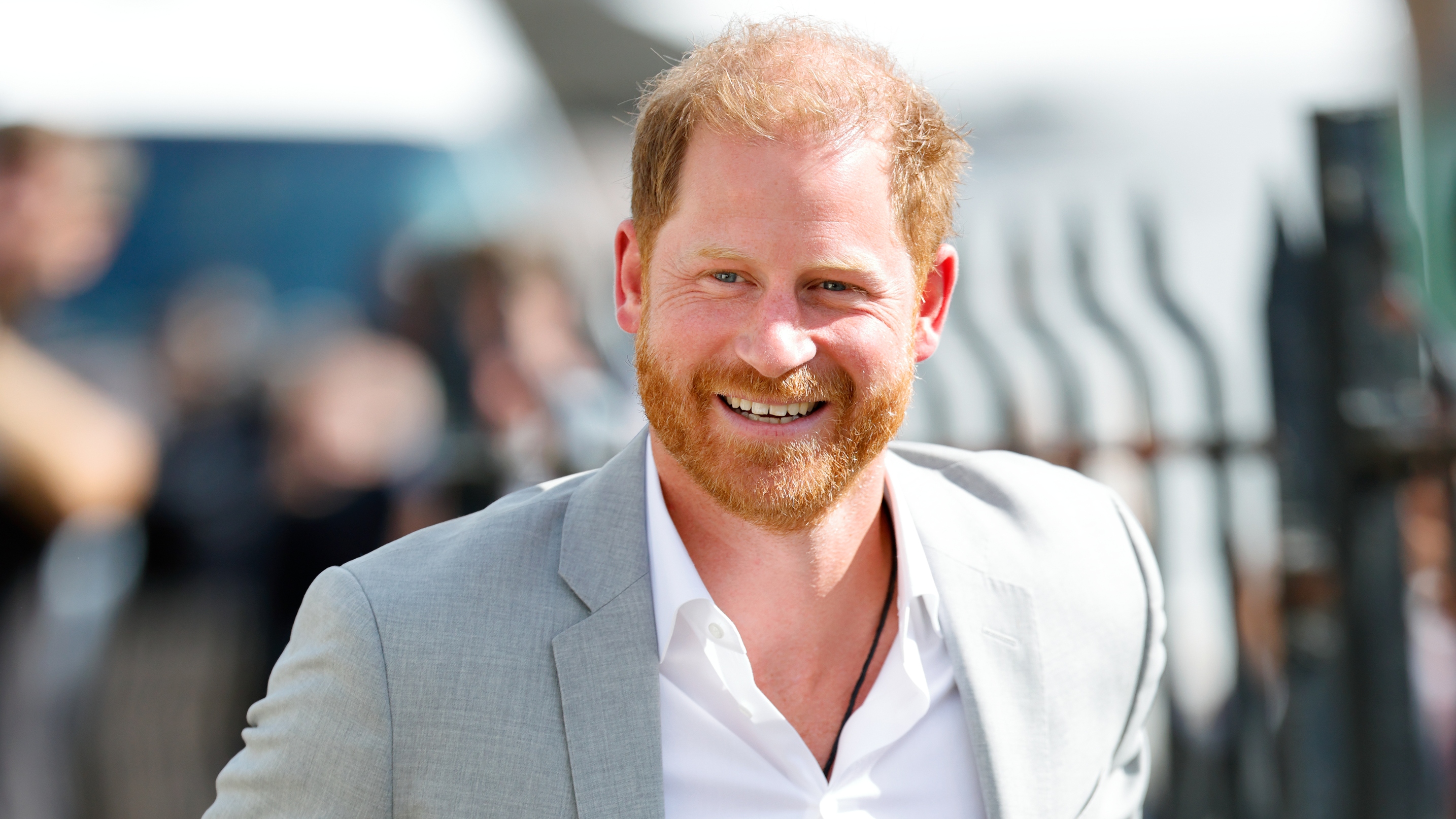 Prince Harry, Duke of Sussex arrives for a visit to the Community Recording Studio in St. Anns on September 9, 2025
