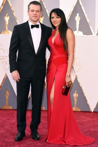 Matt Damon & Luciana Barroso At The Oscars 2016
