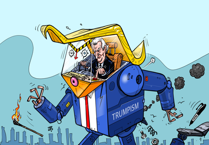 Political Cartoon U.S. biden trumpism