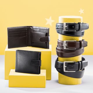 aldi leather wallets and leather belts